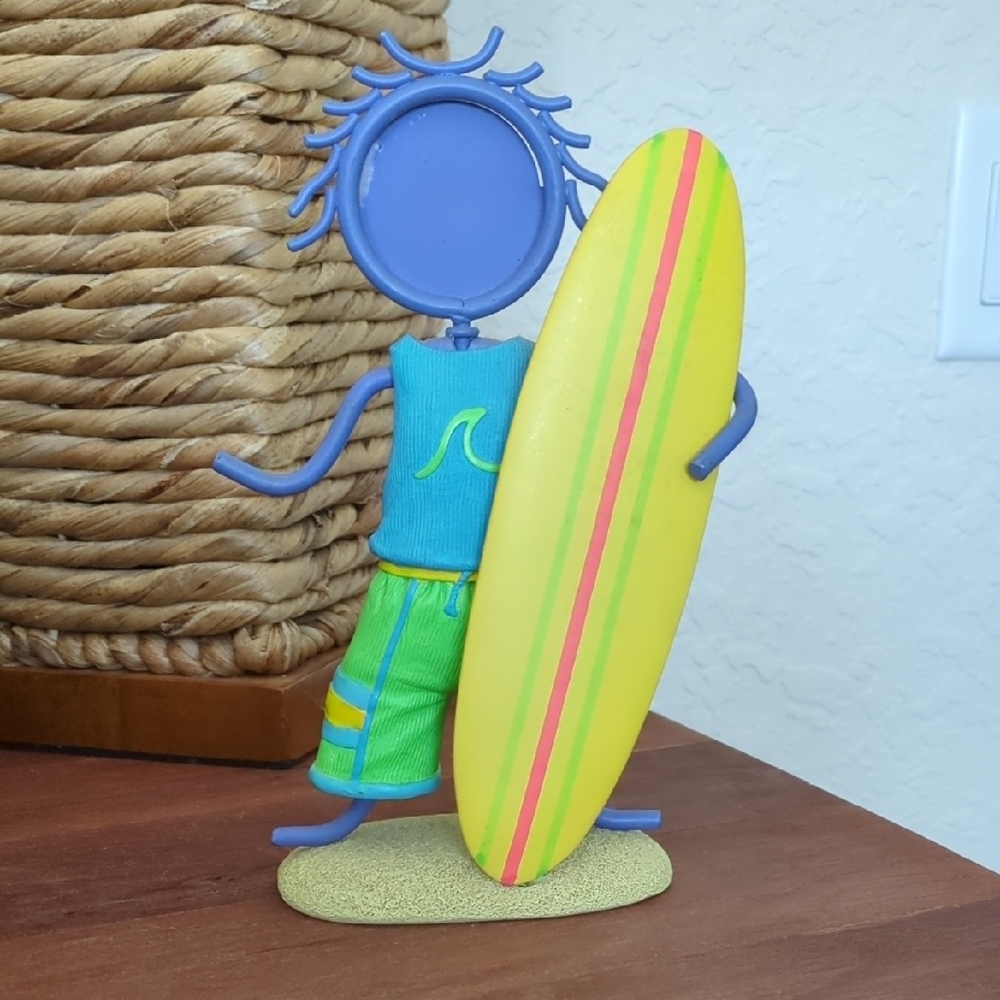 Colorful Surfer Figurine with Surfboard